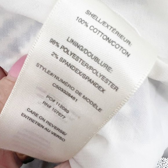 Geometric Patterned Blue and White Skirt - Picture 7 of 7